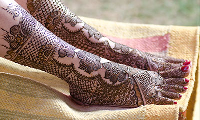 Henna on feet